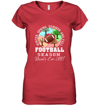 Load image into Gallery viewer, Funny Football Season Year Round Gift for Coach and Team Women's V-Neck T-Shirt
