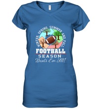 Load image into Gallery viewer, Funny Football Season Year Round Gift for Coach and Team Women's V-Neck T-Shirt
