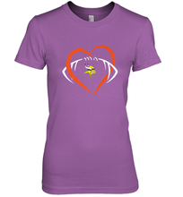 Load image into Gallery viewer, NFL Minnesota Vikings Heart Love Football Women's Premium T-Shirt
