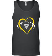 Load image into Gallery viewer, Valparaiso Crusaders Large Heart  Football Men's Tank Top
