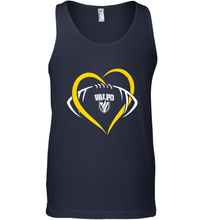 Load image into Gallery viewer, Valparaiso Crusaders Large Heart  Football Men's Tank Top
