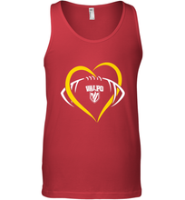Load image into Gallery viewer, Valparaiso Crusaders Large Heart  Football Men's Tank Top
