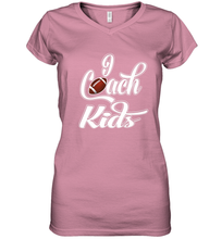 Load image into Gallery viewer, I Coach Kids Football Team Game Family Players Women's V-Neck T-Shirt
