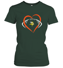Load image into Gallery viewer, NFL Minnesota Vikings Heart Love Football Women's T-Shirt
