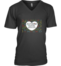 Load image into Gallery viewer, Autism Support Educate Advocate Autism Awareness T shirt Men's V-Neck

