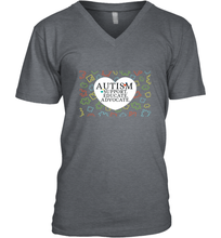 Load image into Gallery viewer, Autism Support Educate Advocate Autism Awareness T shirt Men's V-Neck
