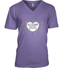 Load image into Gallery viewer, Autism Support Educate Advocate Autism Awareness T shirt Men's V-Neck
