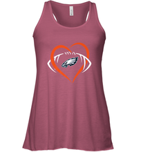 Load image into Gallery viewer, NFL Philadelphia Eagles Heart Love Football Women's Racerback Tank
