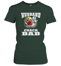 Load image into Gallery viewer, Husband Coach Dad Football Family Sports Team Game Women's T-Shirt
