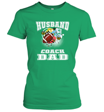 Load image into Gallery viewer, Husband Coach Dad Football Family Sports Team Game Women's T-Shirt

