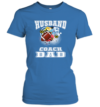 Load image into Gallery viewer, Husband Coach Dad Football Family Sports Team Game Women's T-Shirt
